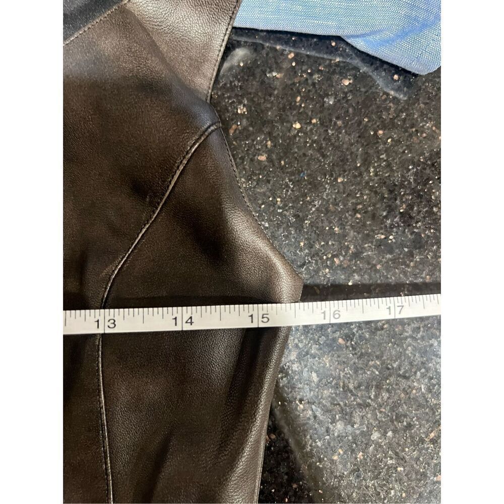 EN SAISON Drew Faux Leather Minidress in Dark Brown Size S NWT$146 - Picture 10 of 11